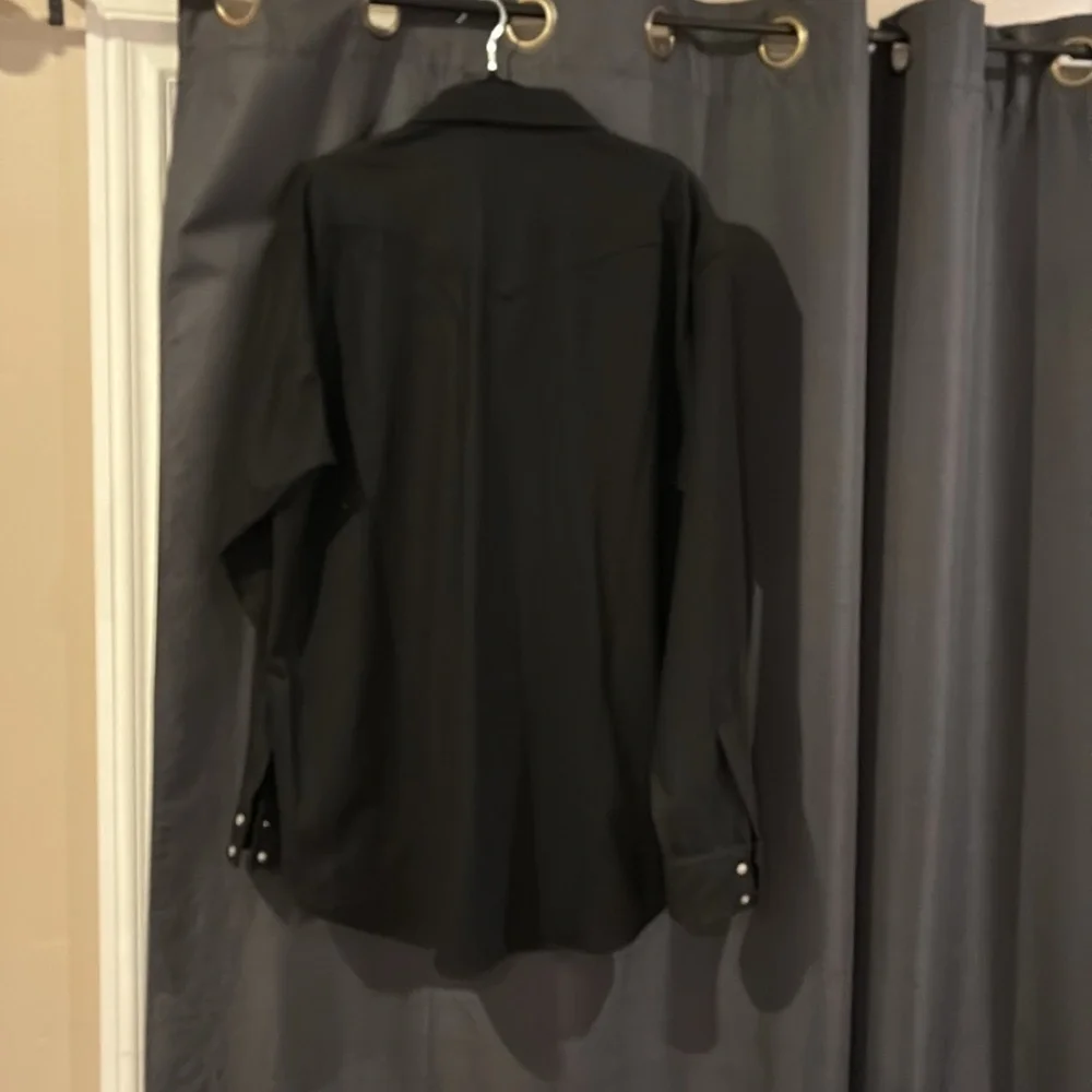 Black Button-Up Shirt - Picture 3 of 3